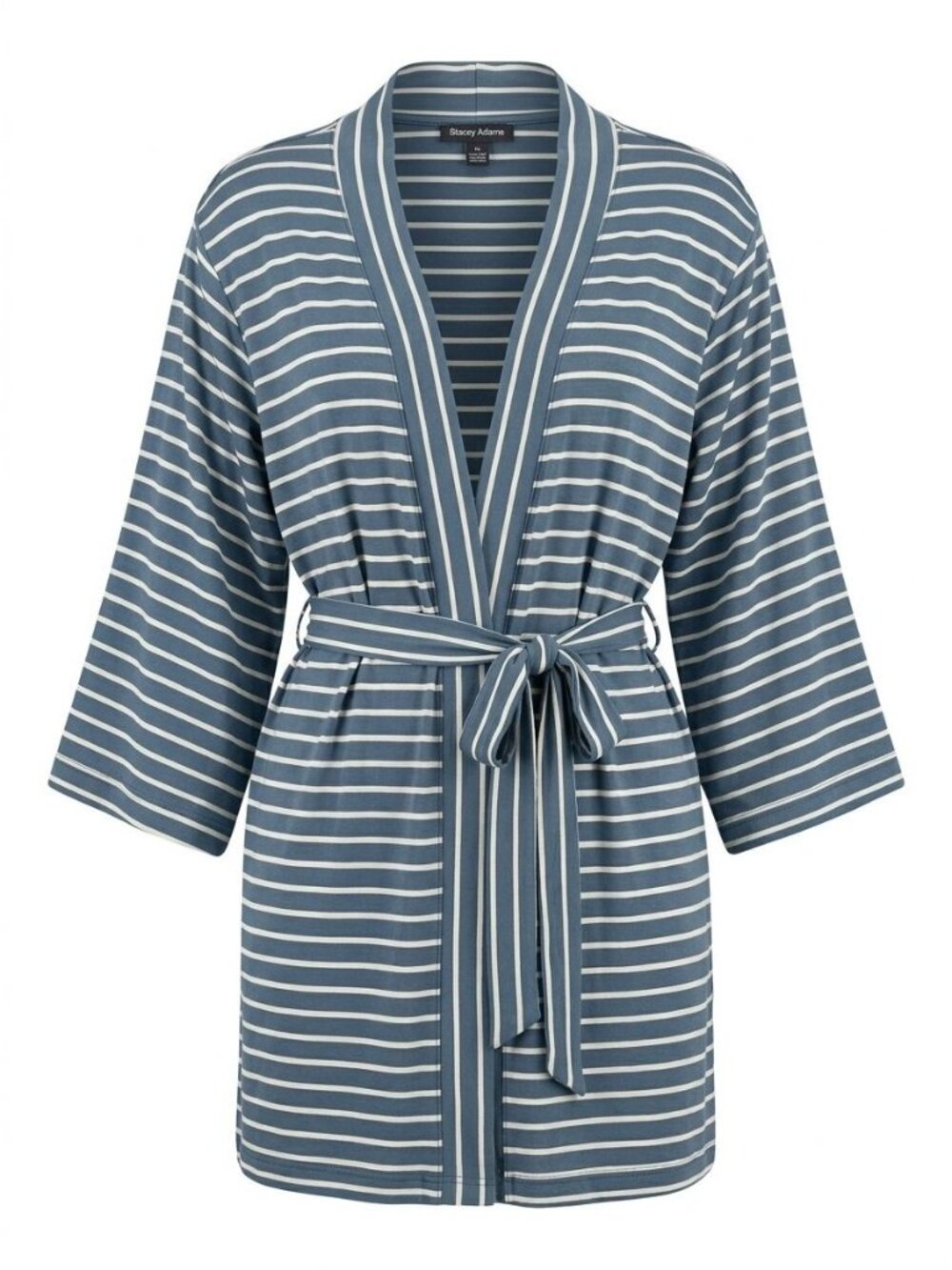 NWD State of Day 3/4 Sleeve Belted Lounge Cardigan Sz XS Storm Cloud Striped